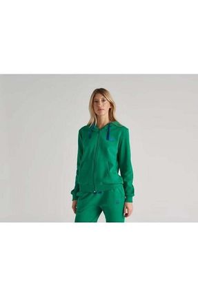 سوئیشرت سبز زنانه ساده Benetton - کد 455830947