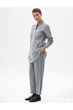 تونیک حجاب طوسی زنانه بافتنی KYR - کد 861185969