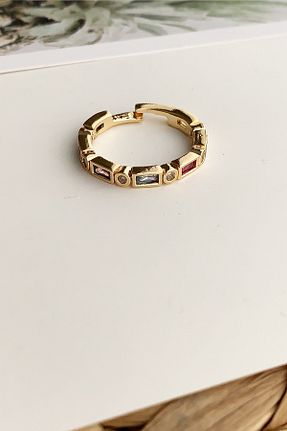 انگشتر استیل (فولاد) طلائی زنانه استیل (فولاد) Çlk Accessories - کد 211771703