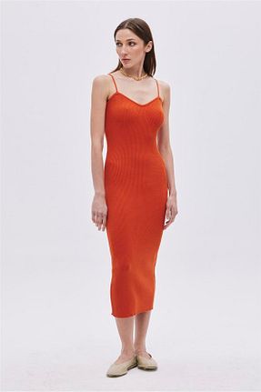 لباس نارنجی زنانه تریکو SHERIN - کد 818373206