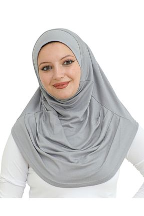 روسری طوسی پنبه ای Modish Group - کد 861218501