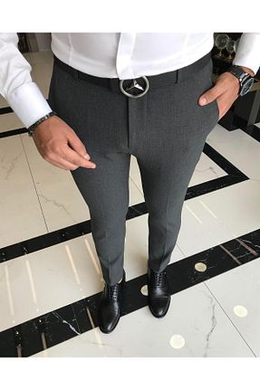 شلوار طوسی مردانه پارچه TerziAdemAltun - کد 740107283
