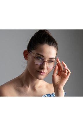 عینک محافظ نور آبی بژ زنانه پلاستیک Glare - کد 861226135
