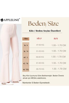 شلوار پارچه ای سفید زنانه فاق بلند Appleline - کد 856451142