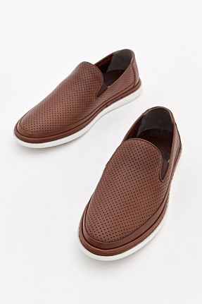 کفش اسنیکر قهوه ای مردانه چرم اصل 7ADIMDAAŞK - کد 283980883