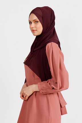 شال زرشکی زنانه شیفون Differenza - کد 861250003