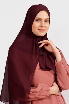 شال زرشکی زنانه شیفون Differenza - کد 861250003