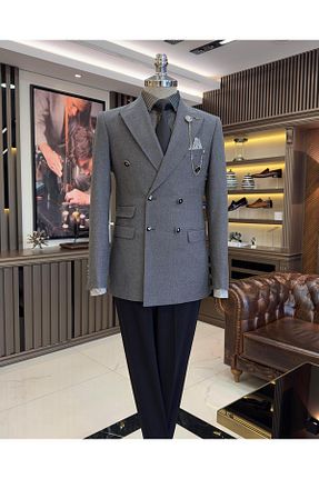 کت بلیزر طوسی مردانه Gore TerziAdemAltun - کد 790298540