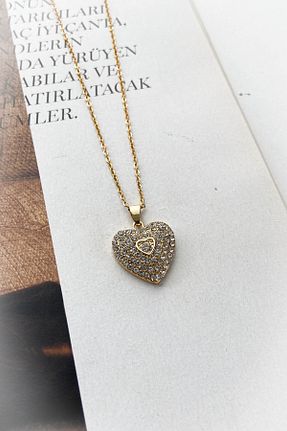 گردنبند استیل ( فولاد ) طلائی استیل (فولاد) roshel - کد 861258754