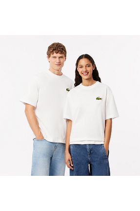 تیشرت سفید زنانه Loose Lacoste - کد 848117100