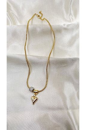 گردنبند جواهر طلائی زنانه برنجی Eylülün Takısı - کد 821790979