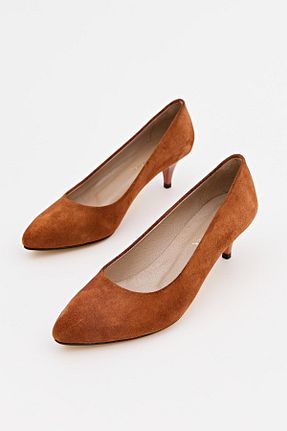 کفش پاشنه بلند کلاسیک قهوه ای زنانه چرم خالص 7ADIMDAAŞK - کد 735875072