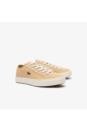 کفش اسنیکر بژ مردانه بند دار Lacoste - کد 831224075