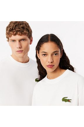 تیشرت سفید زنانه Loose Lacoste - کد 848117100