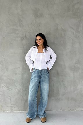 پیراهن سفید زنانه کراپ Seda Yalçın Atelier - کد 861261926