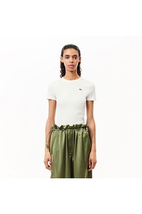 تیشرت سفید زنانه رگولار Lacoste - کد 701448519