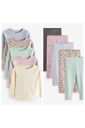 ست بالاتنه و پائین تنه نارنجی بچه گانه بافتنی Next Baby - کد 861273348