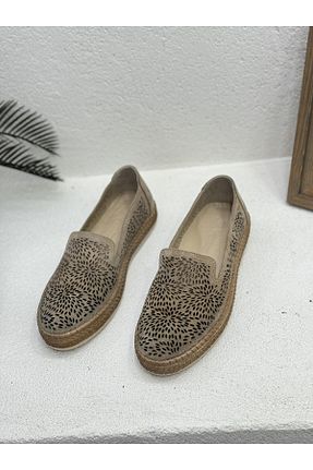 کفش کژوال بژ زنانه چرم خالص Venüs - کد 814777632
