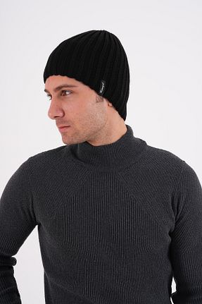 کلاه پشمی مشکی مردانه اکریلیک Ritagarcia - کد 861002873