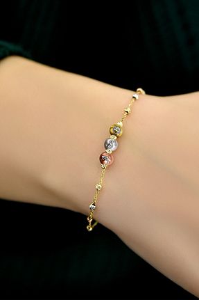 دستبند نقره طلائی زنانه 925 عیار Papatya Silver - کد 882849987