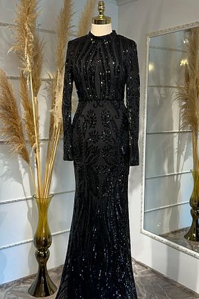 لباس مجلسی حجاب مشکی زنانه کرپ Esilanur - کد 851191092