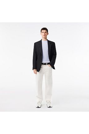 کمربند مشکی مردانه چرم خالص Lacoste - کد 823606733