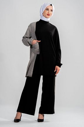 ست بالاتنه و پائین تنه حجاب مشکی زنانه Relaxed Armine - کد 861270671