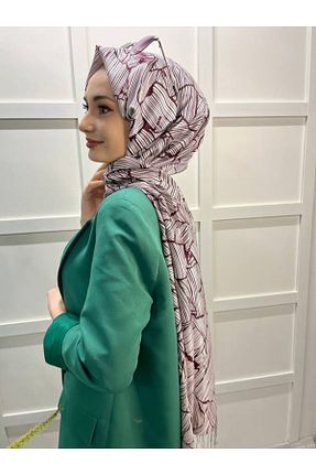 شال زرشکی زنانه ابریشم ipekevi - کد 861307593