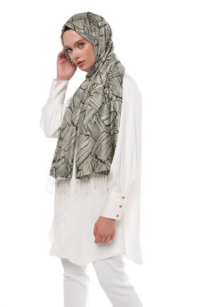 شال سبز زنانه ابریشم ipekevi - کد 861307588