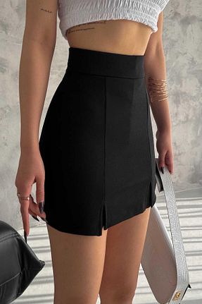 دامن مشکی زنانه پارچه İstangül Butik - کد 852903561