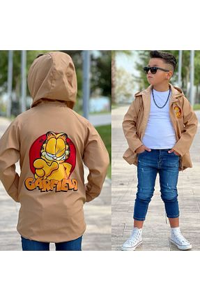 ترنچکت قهوه ای بچه گانه پنبه پلی استر BERFONZO KIDS - کد 861307289