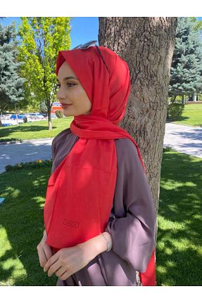 شال قرمز زنانه پنبه ای ipekevi - کد 861306664