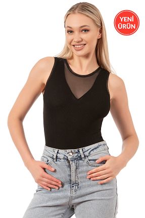 بادی مشکی زنانه یقه هفت ÖZKAN underwear - کد 843850600