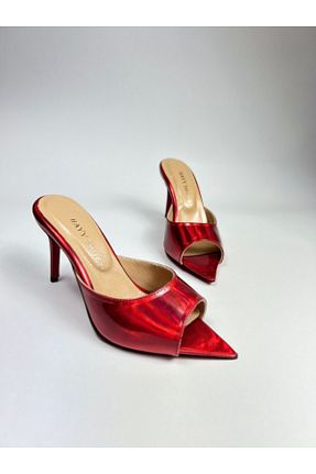 دمپائی قرمز زنانه چرم خالص HAYYSHOES - کد 861303690