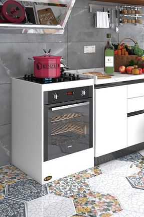 کابینت های آماده آشپزخانه سفید Suntalam Kenzlife - کد 33758228