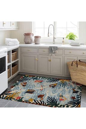 فرش رنگی قابل شستشو Rugs Modern Halı - کد 861313357