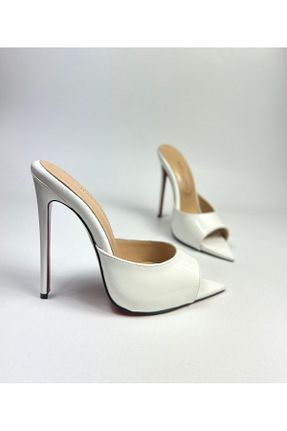 دمپائی سفید زنانه چرم خالص HAYYSHOES - کد 861311599