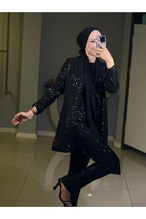 شلوار مشکی زنانه پارچه Moodbasic - کد 753249724