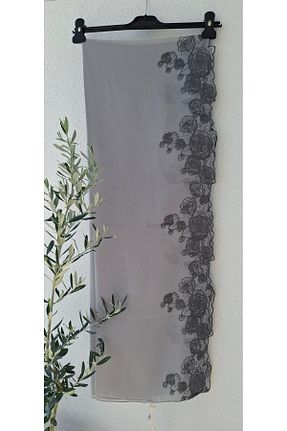 شال طوسی زنانه شیفون Yuss - کد 848175797