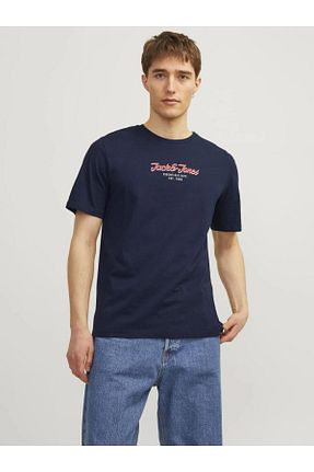 تیشرت سرمه ای مردانه رگولار Jack & Jones - کد 861344139