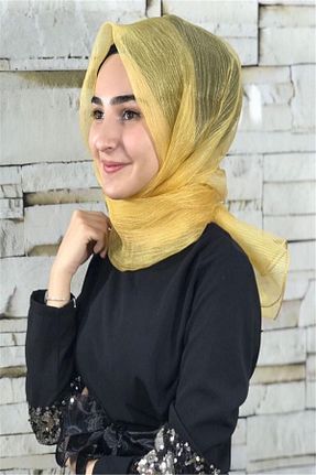 شال طلائی زنانه ابریشم L