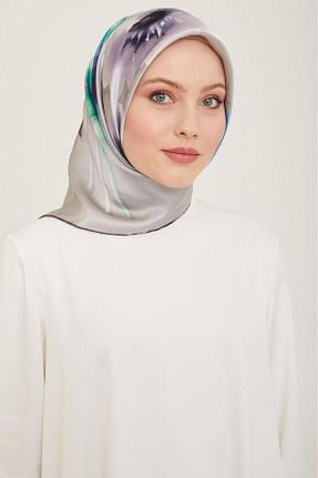 روسری سفید کرپ ساتن ابریشم Armine - کد 805818497