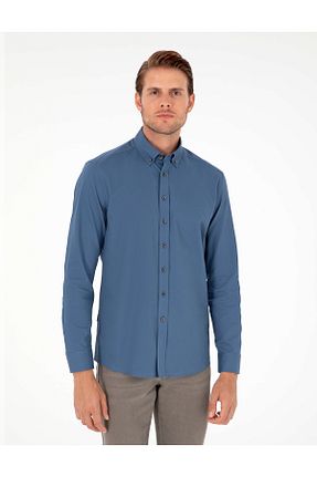 پیراهن آبی مردانه رگولار Pierre Cardin - کد 861353854