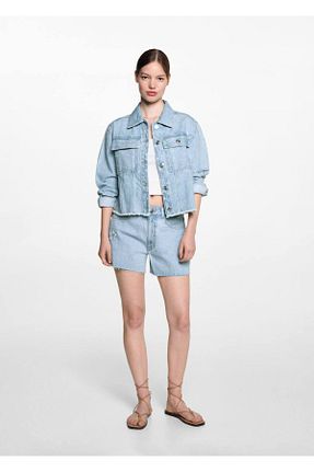شلوارک و برمودا متالیک زنانه پارچه MANGO Teen - کد 847342106
