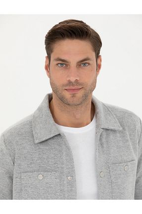 پیراهن طوسی مردانه رگولار Pierre Cardin - کد 872512271