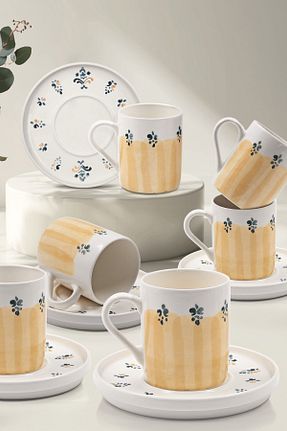 فنجان قهوه سفید 6 نفره Kitchen Life - کد 861369206
