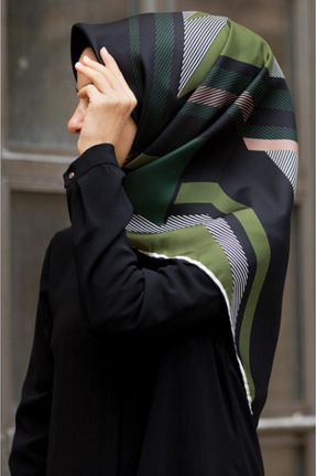 روسری سبز ساده Vissona - کد 72703142