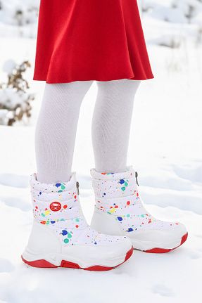 بوت برفی سفید بچه گانه چرم مصنوعی Kiko Kids - کد 863886489