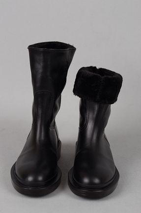 بوت / نیم بوت مشکی زنانه چرم خالص SEÇ KUNDURA - کد 457147748