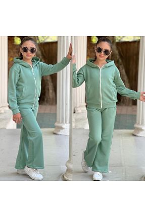ست بالاتنه و پائین تنه سبز بچه گانه بافتنی ERKUT KIDS - کد 861511209